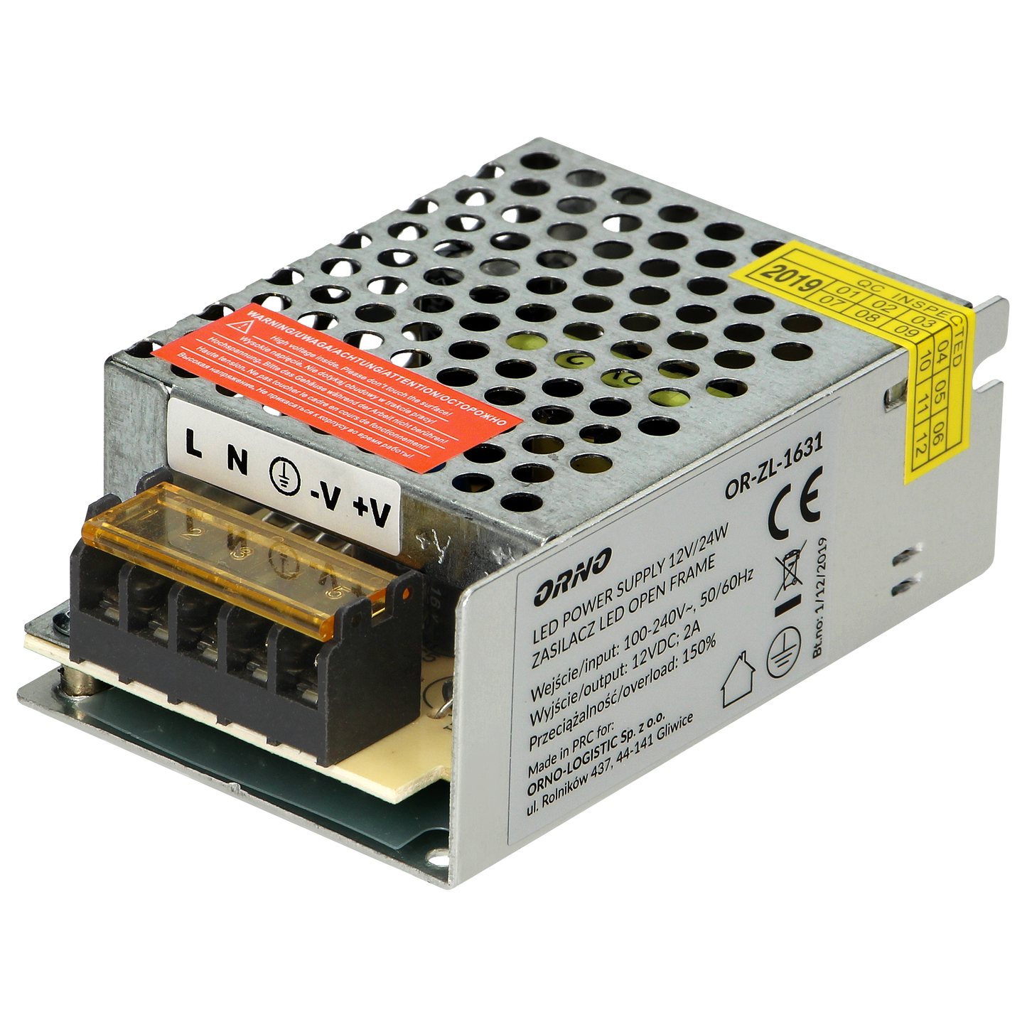 Netzgerät mit offenem Rahmen 25W, 12V, IP20