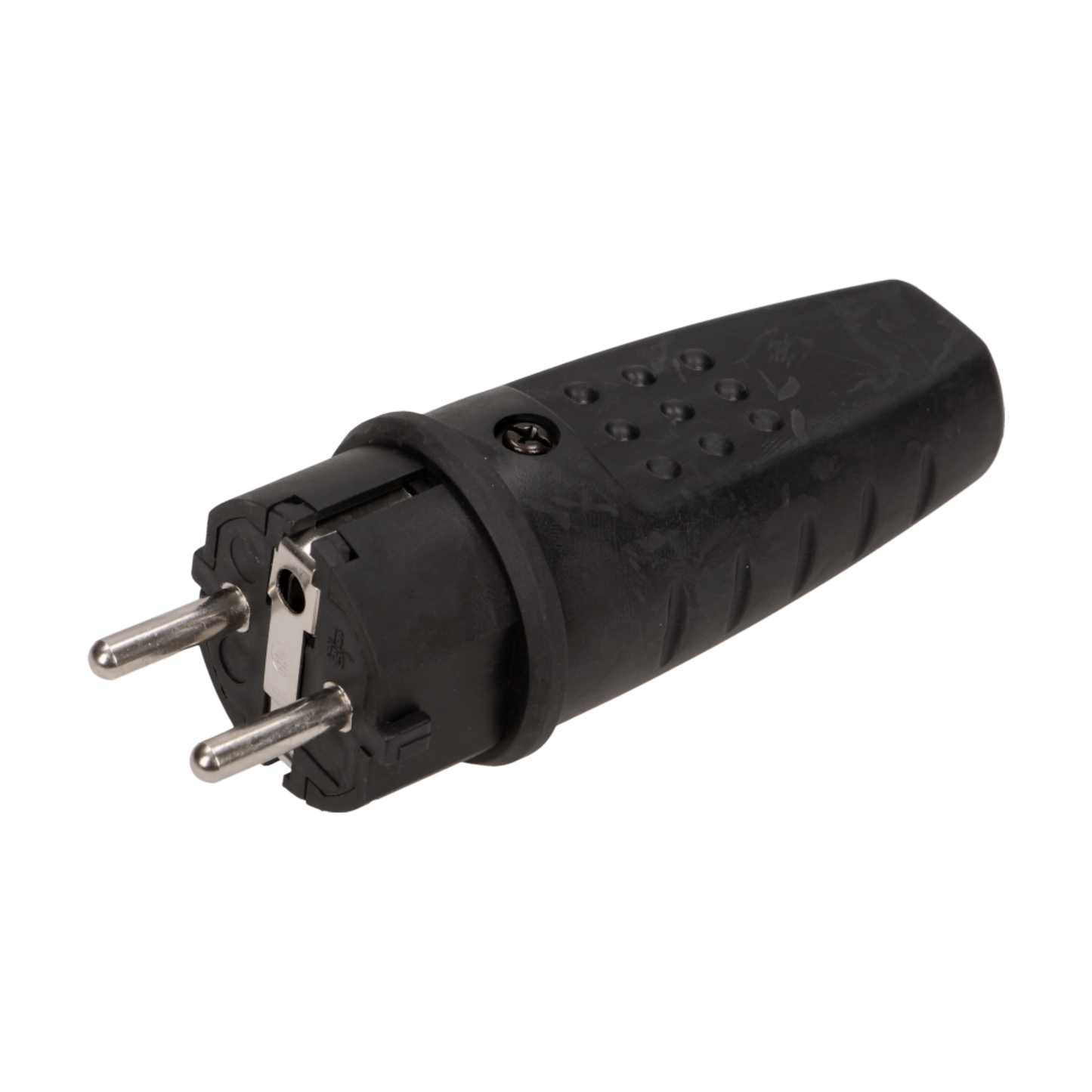 Einfache Gummidose IP44, schwarz, uni -schuko (typ E/F)