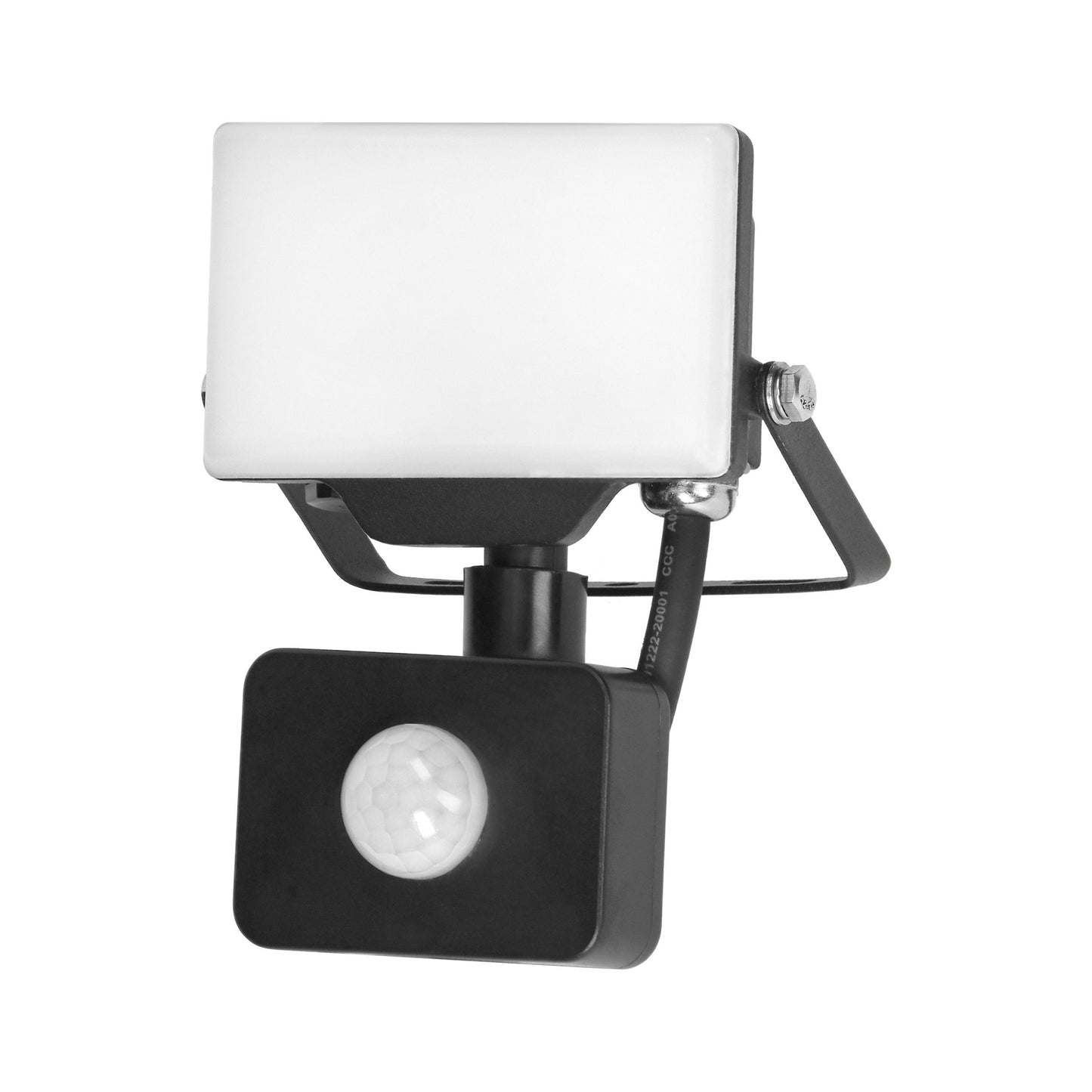 PORTO S LED 10W Fluter mit PIR-Bewegungssensor, 800lm, IP44, 4000K, Aluminium + Polycarbonat