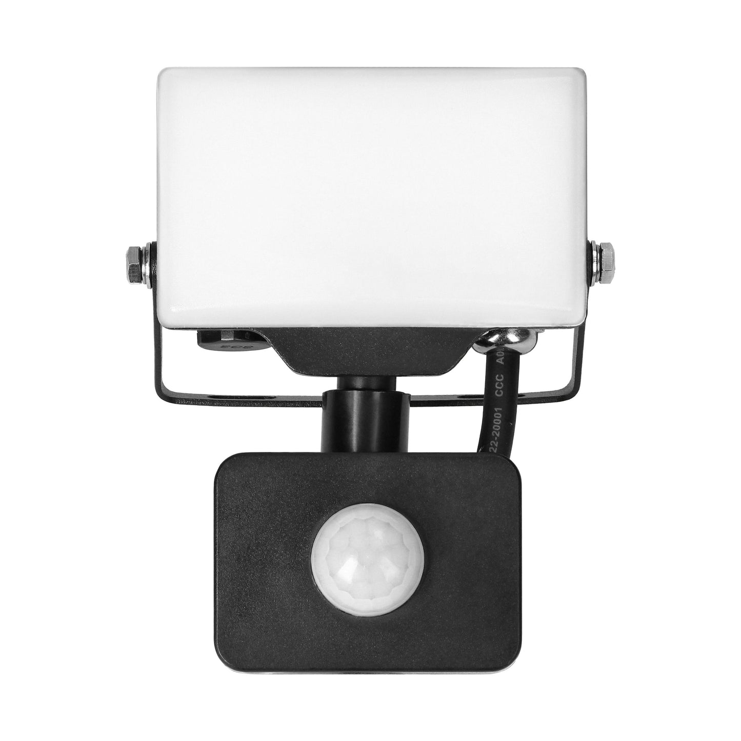 PORTO S LED 10W Fluter mit PIR-Bewegungssensor, 800lm, IP44, 4000K, Aluminium + Polycarbonat
