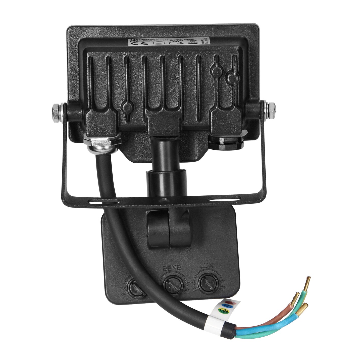 PORTO S LED 10W Fluter mit PIR-Bewegungssensor, 800lm, IP44, 4000K, Aluminium + Polycarbonat