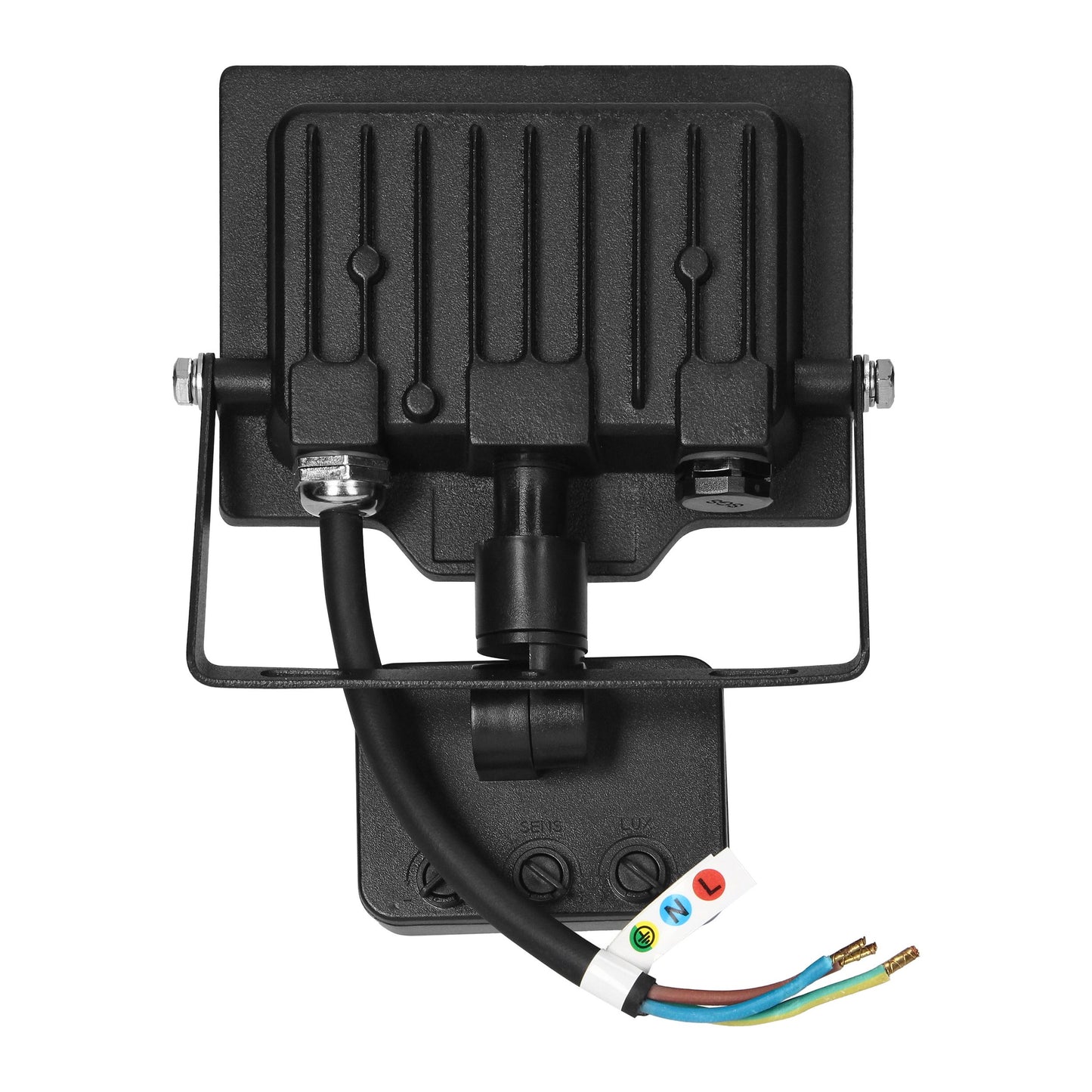 PORTO S LED 20W Fluter mit PIR-Bewegungssensor, 1600lm, IP44, 4000K, Aluminium + Polycarbonat