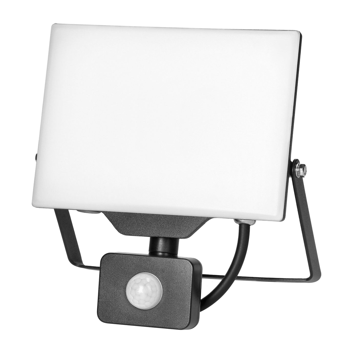 PORTO S LED 50W Fluter mit PIR-Bewegungssensor, 4000lm, IP44, 4000K, Aluminium + Polycarbonat