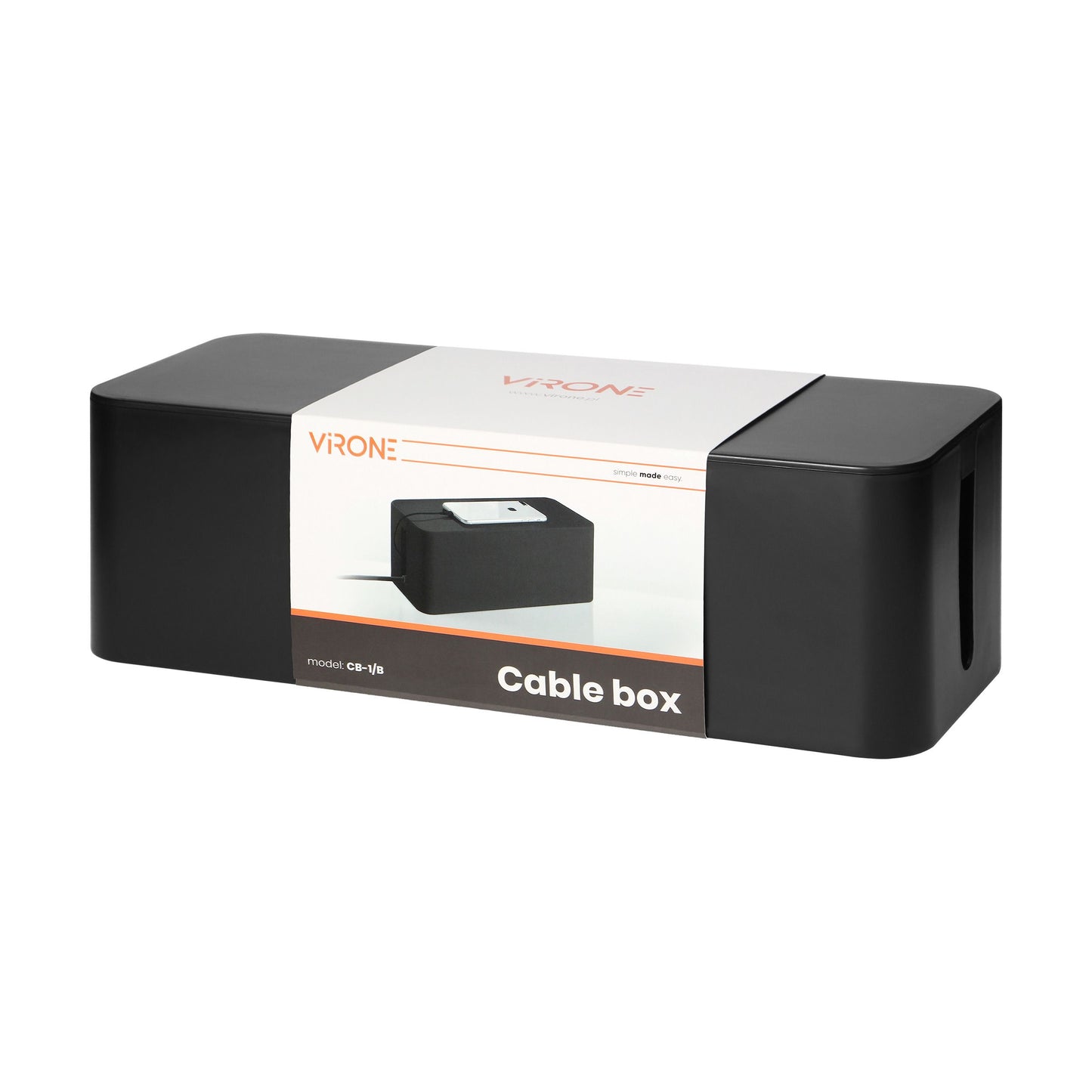 Kabelbox L, schwarz