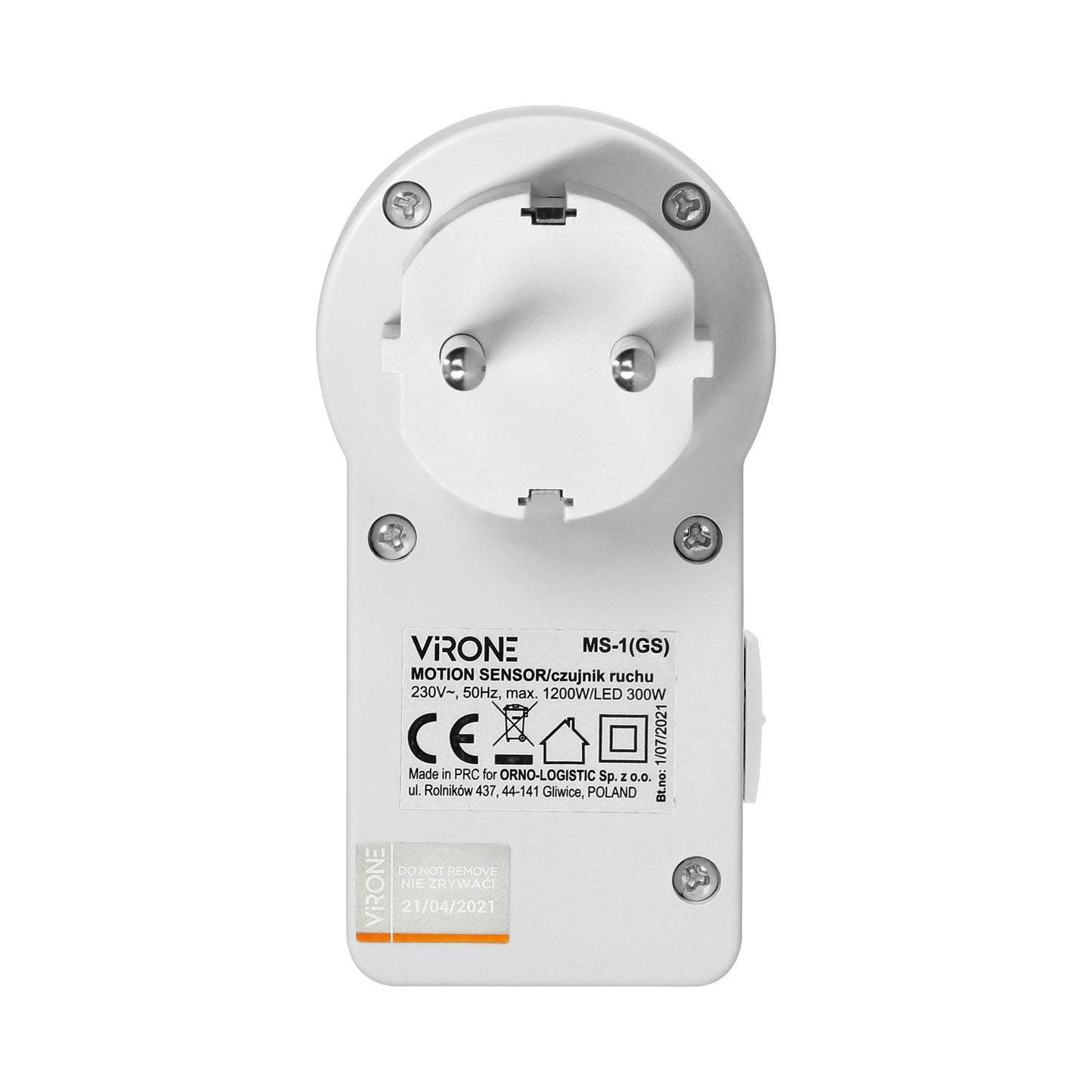 Schuko-Steckdose mit Bewegungsmelder 120°