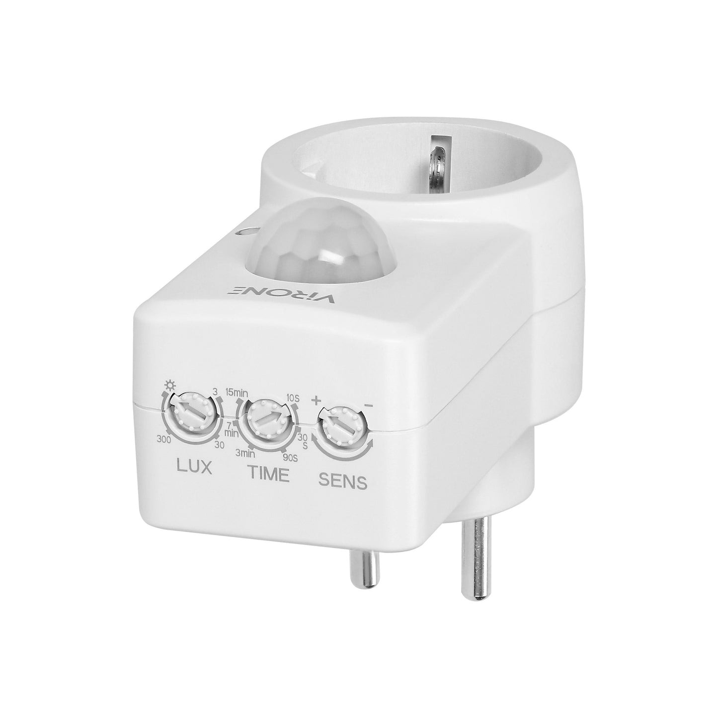 Schuko-Steckdose mit Bewegungsmelder 120°