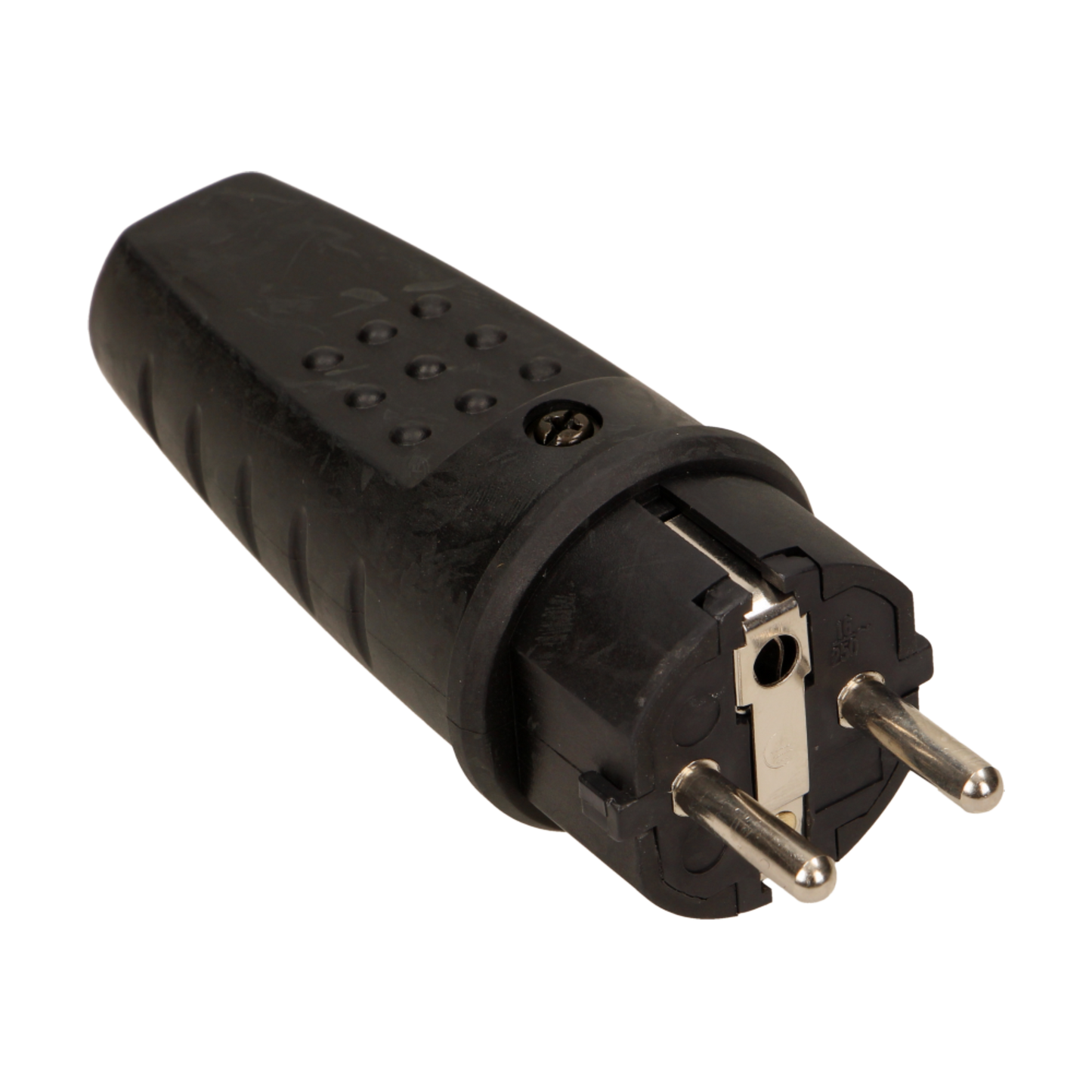 Einfache Gummidose IP44, schwarz, uni -schuko (typ E/F)
