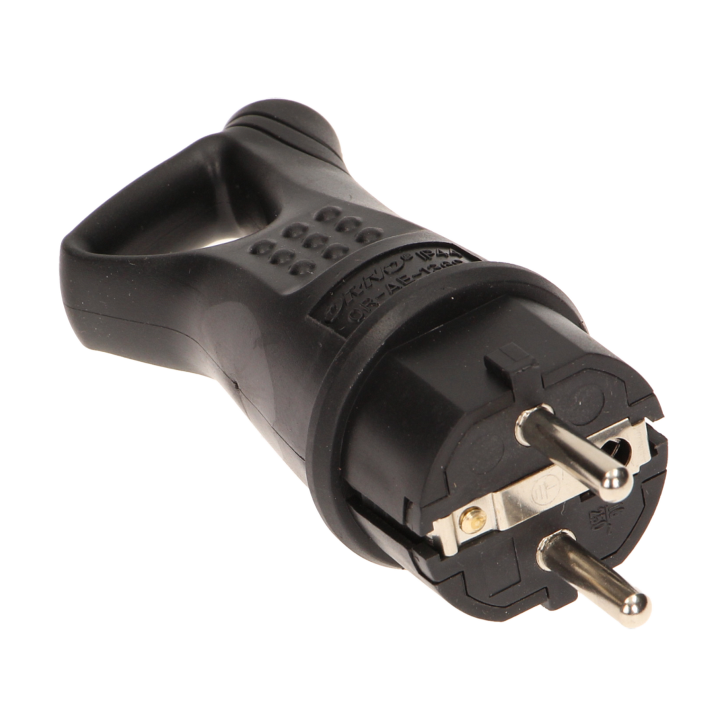 Werkstattstecker mit Handgriff, uni -schuko (typ E/F), IP44