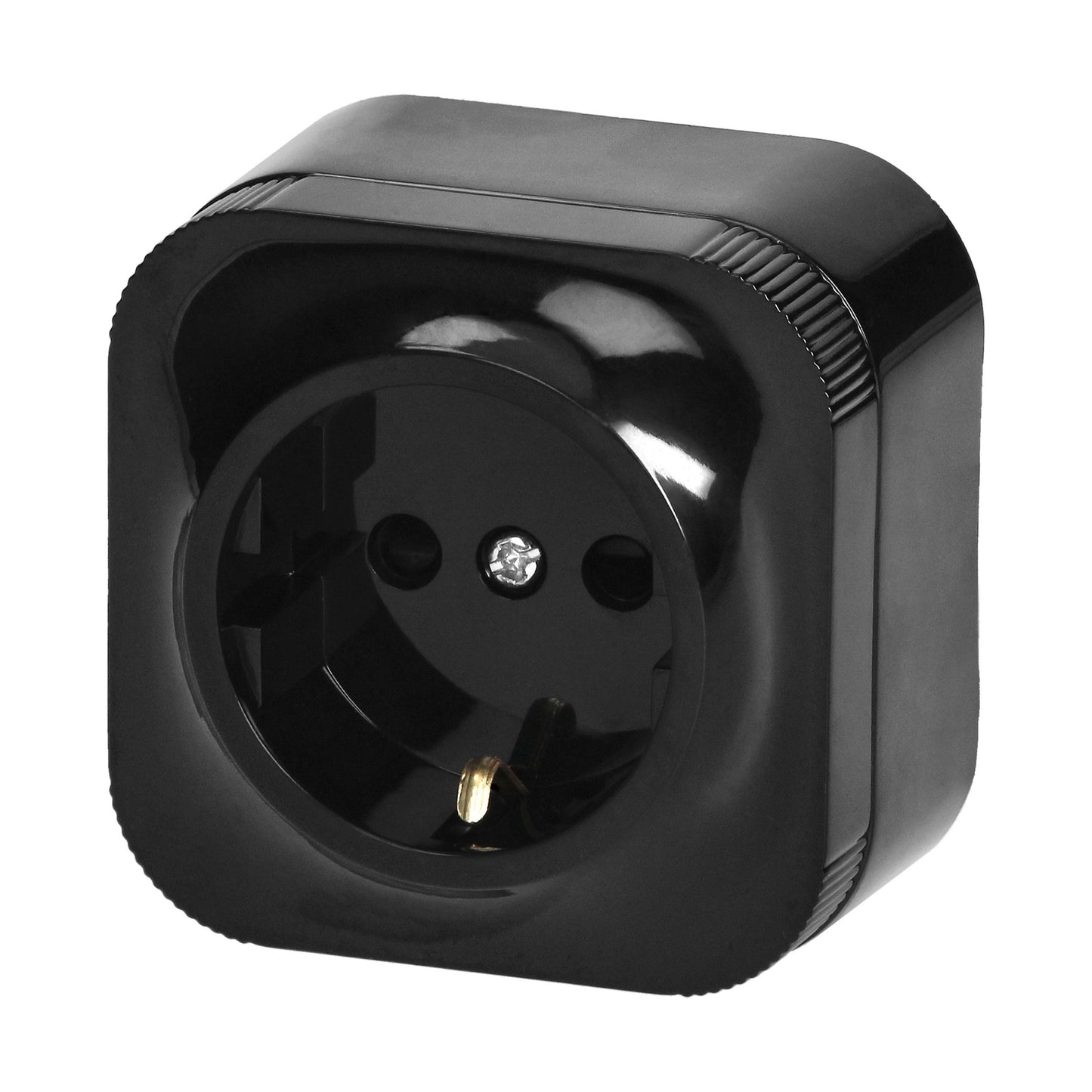 Aufputz Einzelsteckdose ToDo 2P+Z Schuko IP20, schwarz
