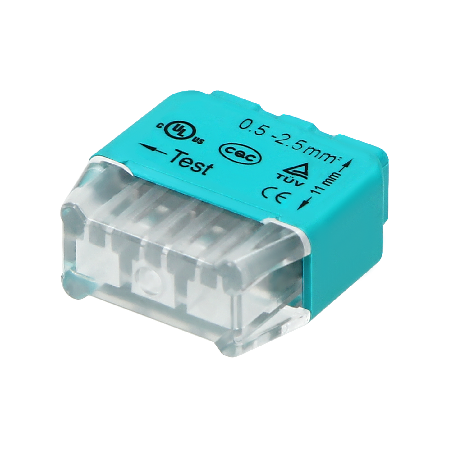 3-wire push-in splicing connector; for wire 0.75-2.5mm²; IEC 300V/24A 1 Stk.