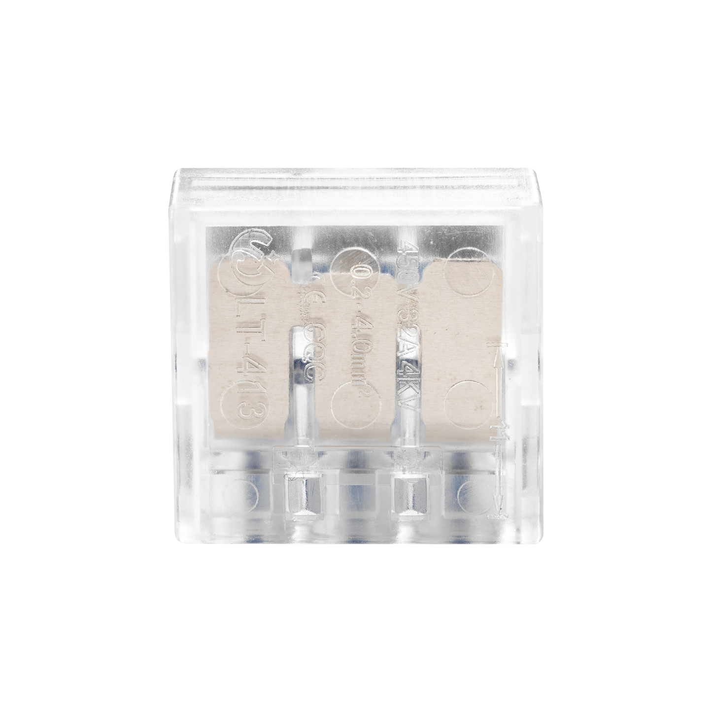 3-Draht-Anschlussklemme; für beliebige Leiter 0,75-4mm²; IEC 450V/32A 1 Stück.