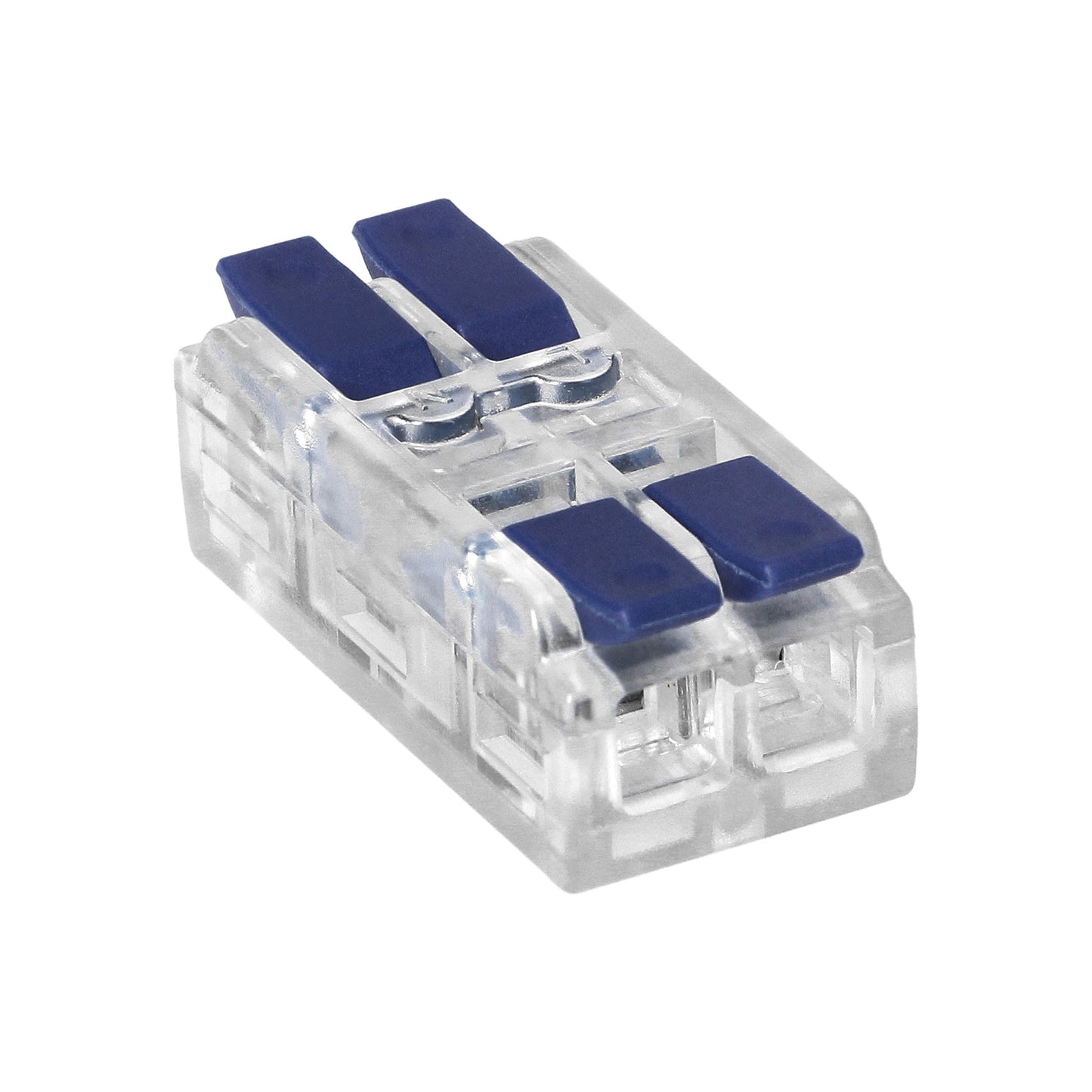 2-Draht-Klemmverbinder, doppelseitig; für beliebige 0,75-4mm²-Drähte; IEC 250V/32A; Beutel mit 10 Stück.