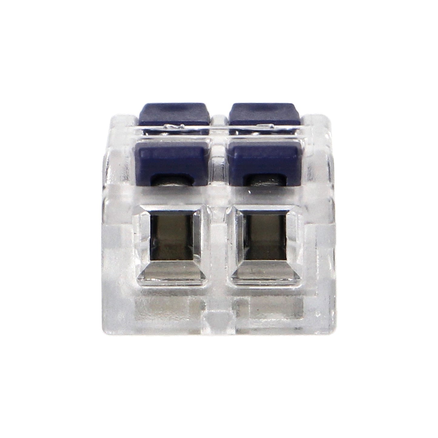 2-Draht-Klemmverbinder, doppelseitig; für beliebige 0,75-4mm²-Drähte; IEC 250V/32A; Beutel mit 10 Stück.