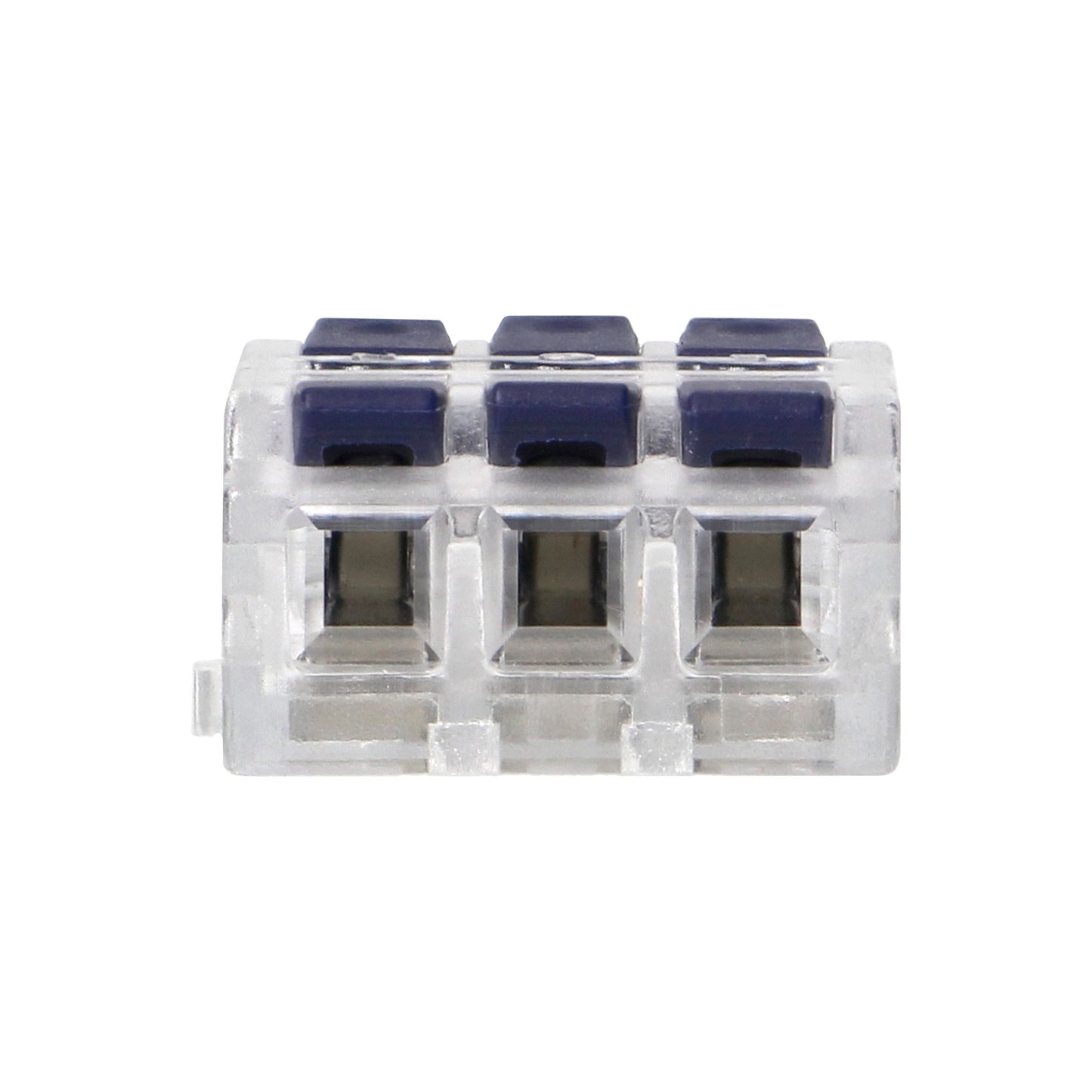 3-Draht-Klemmverbinder, doppelseitig; für beliebige 0,75-4mm²-Drähte; IEC 250V/32A; 50 Stück.