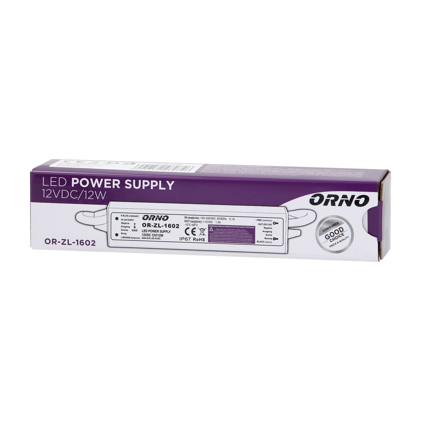 Netzteil für LED AC/DC LED 12V, 12W, IP67