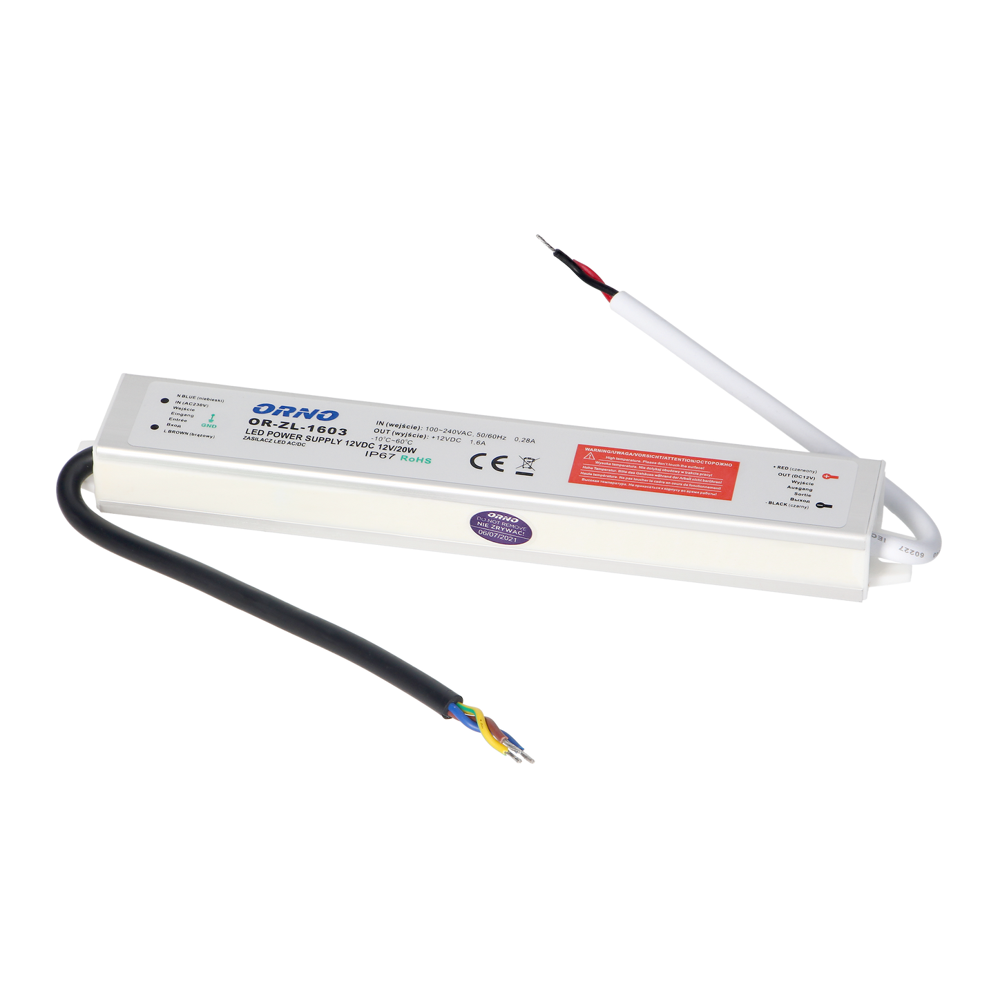 Netzteil für LED AC/DC LED 12V, 20W, IP67