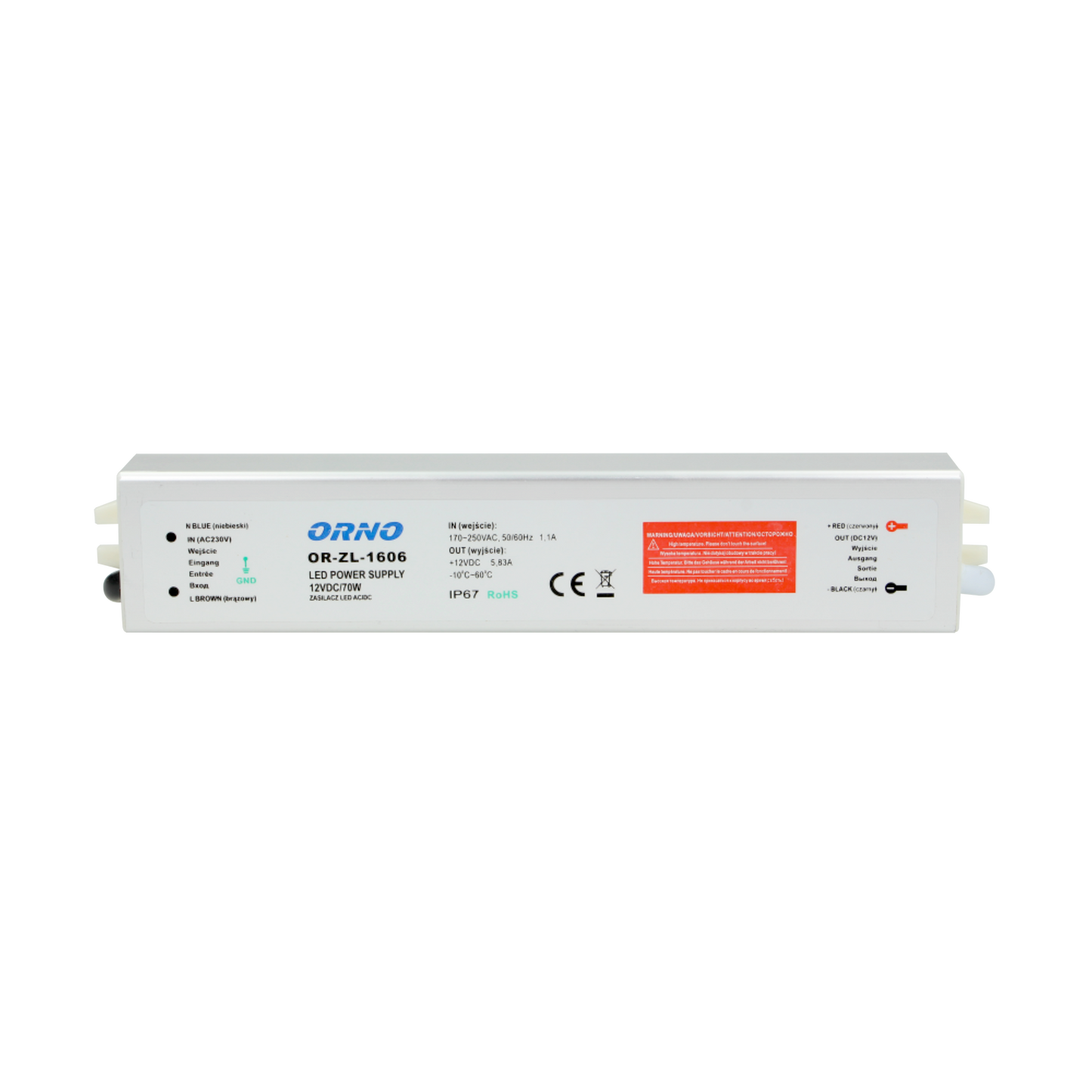 Netzteil für LED AC/DC LED 12V, 70W, IP67