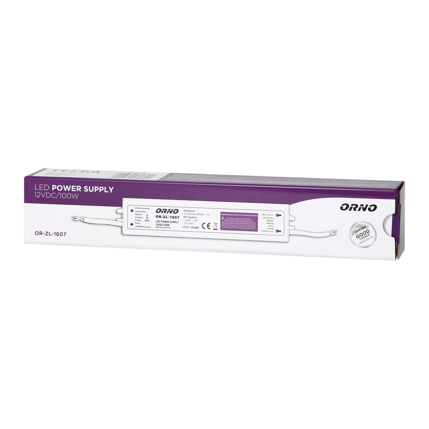 Netzteil für LED AC/DC LED 12V, 100W, IP67