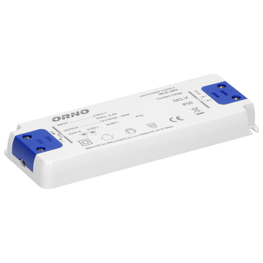 Flaches Netzteil für LED 12VDC 50W, IP20, Höhe 18mm