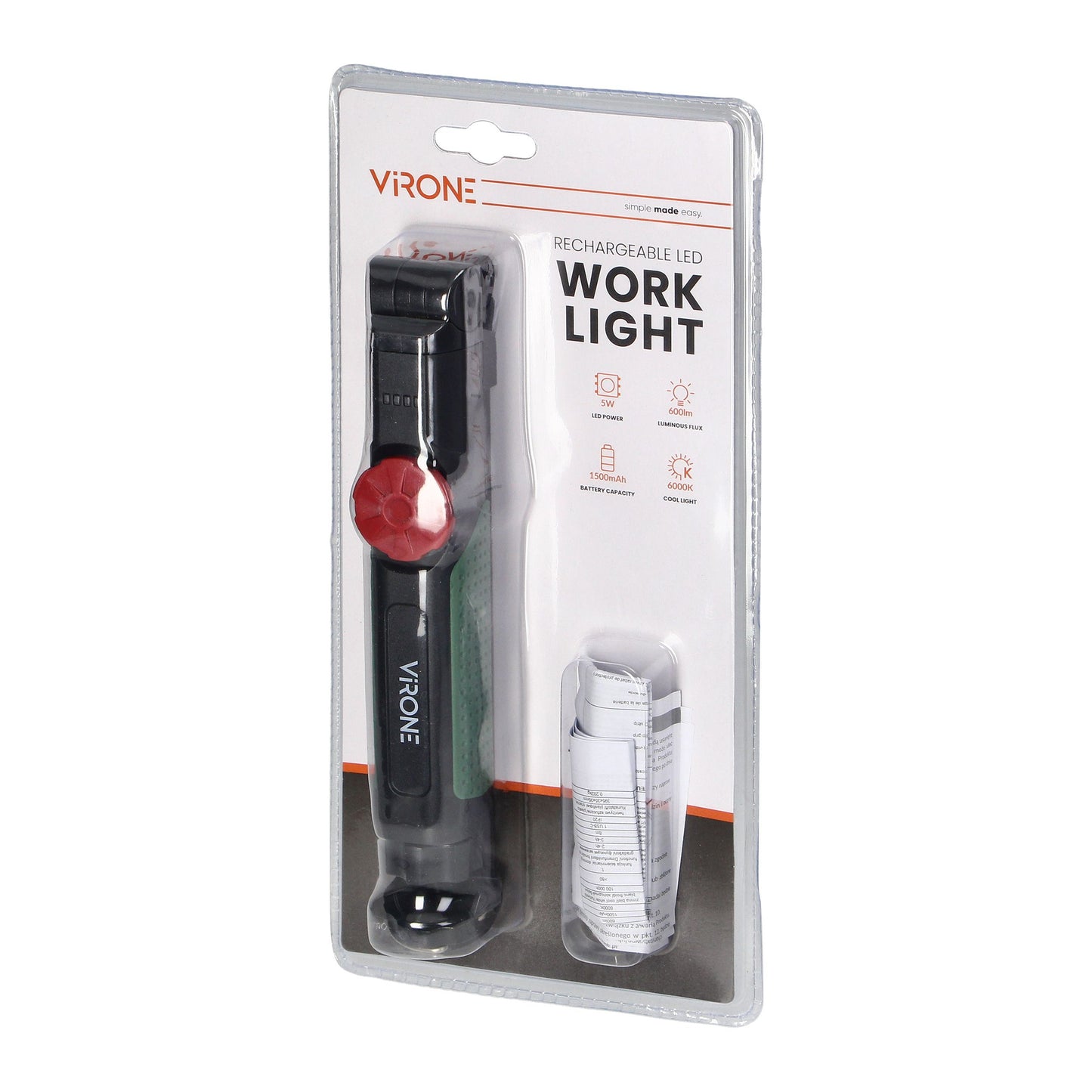 LED COB 5W Arbeitslicht, 600lm, 1500mAh, faltbar