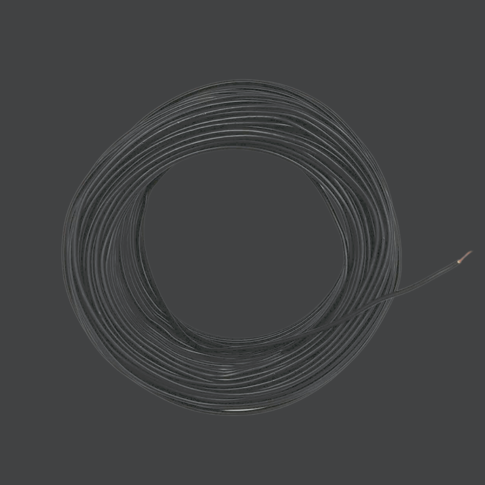 Kabel 1 x 0,75 (H05V-K) 10 Meter / schwarz