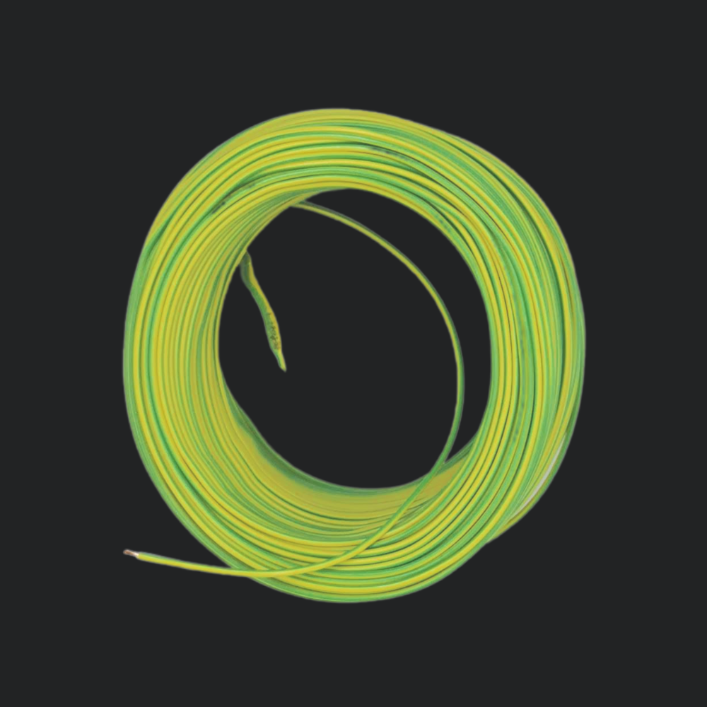 Kabel 1 x 0,75 (H05V-K) 10 Meter / gelb-grün