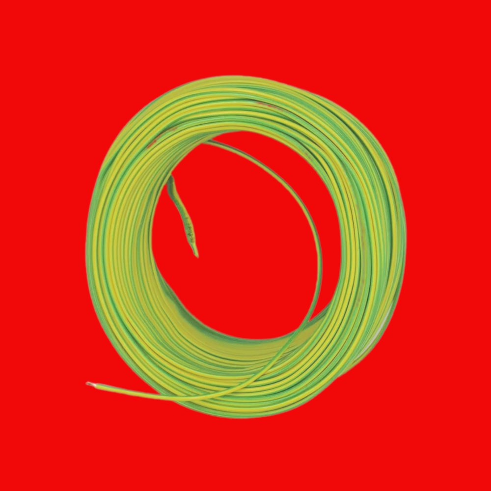 Kabel 1 x 0,75 (H05V-K) 10 Meter / gelb-grün