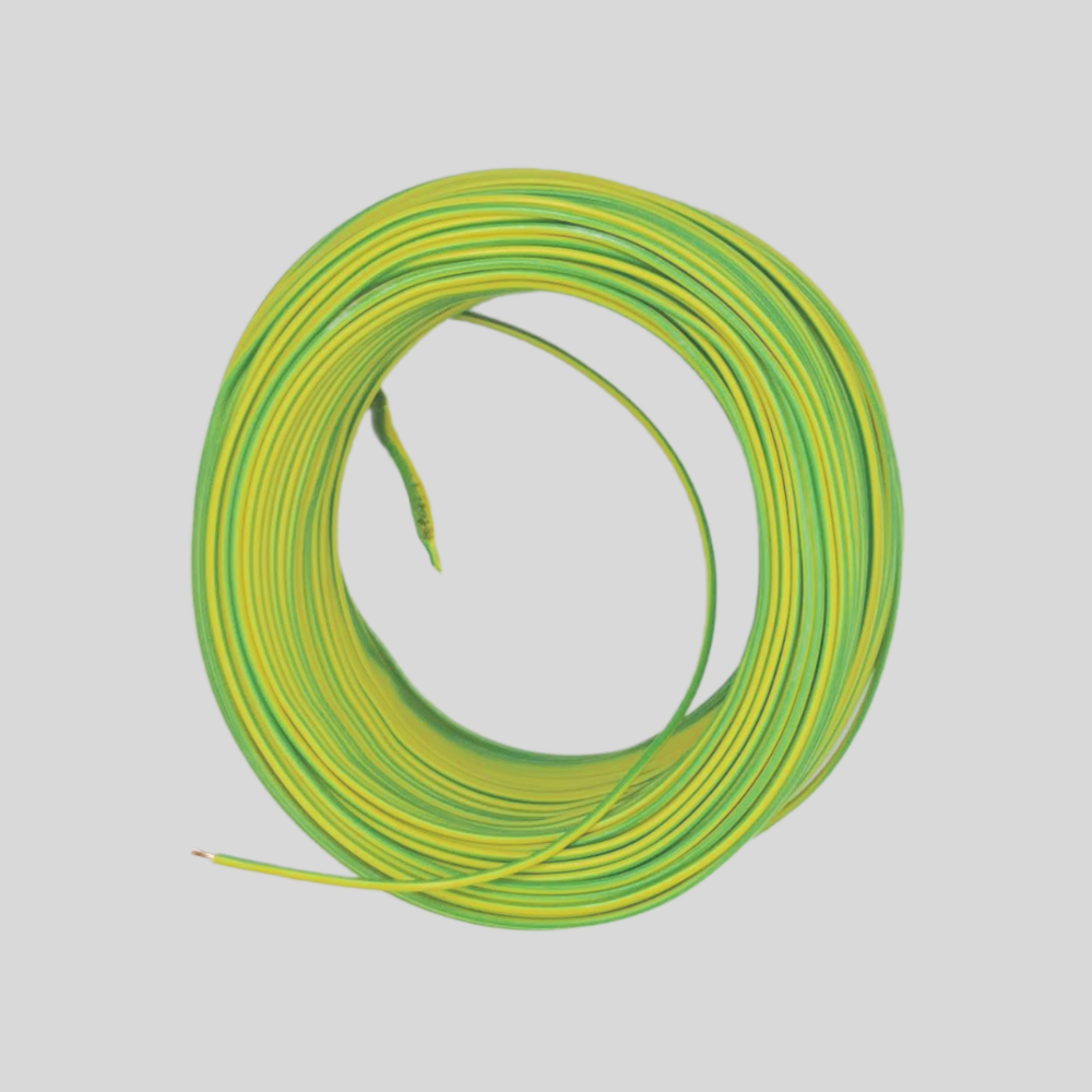 Kabel 1 x 0,75 (H05V-K) 10 Meter / gelb-grün