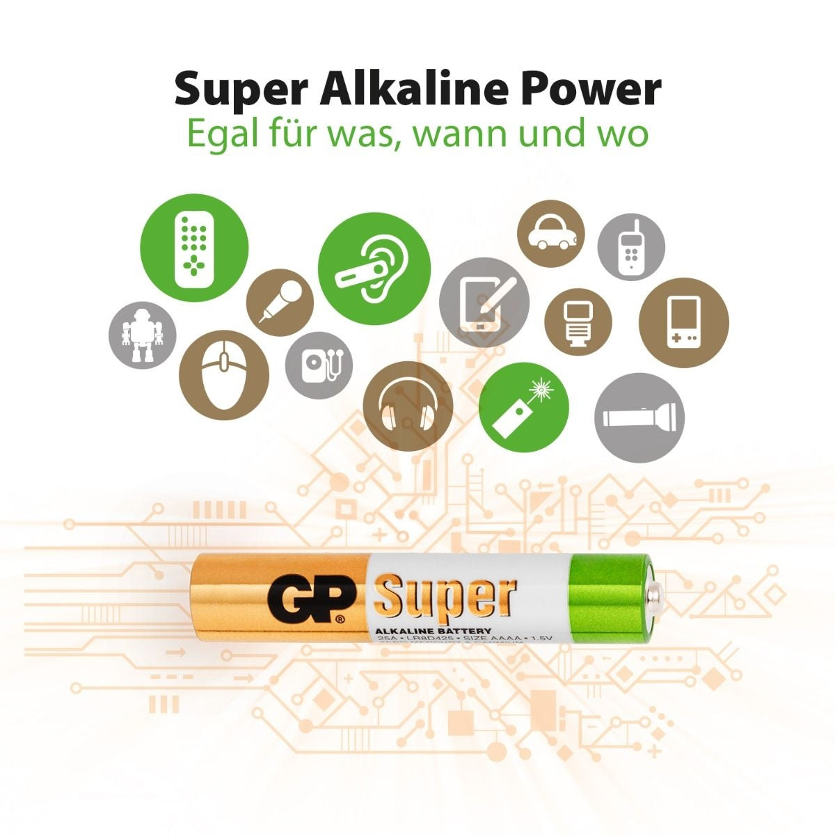 2 x GP Super Alkaline AAAA - 2 Batterien 1,5V