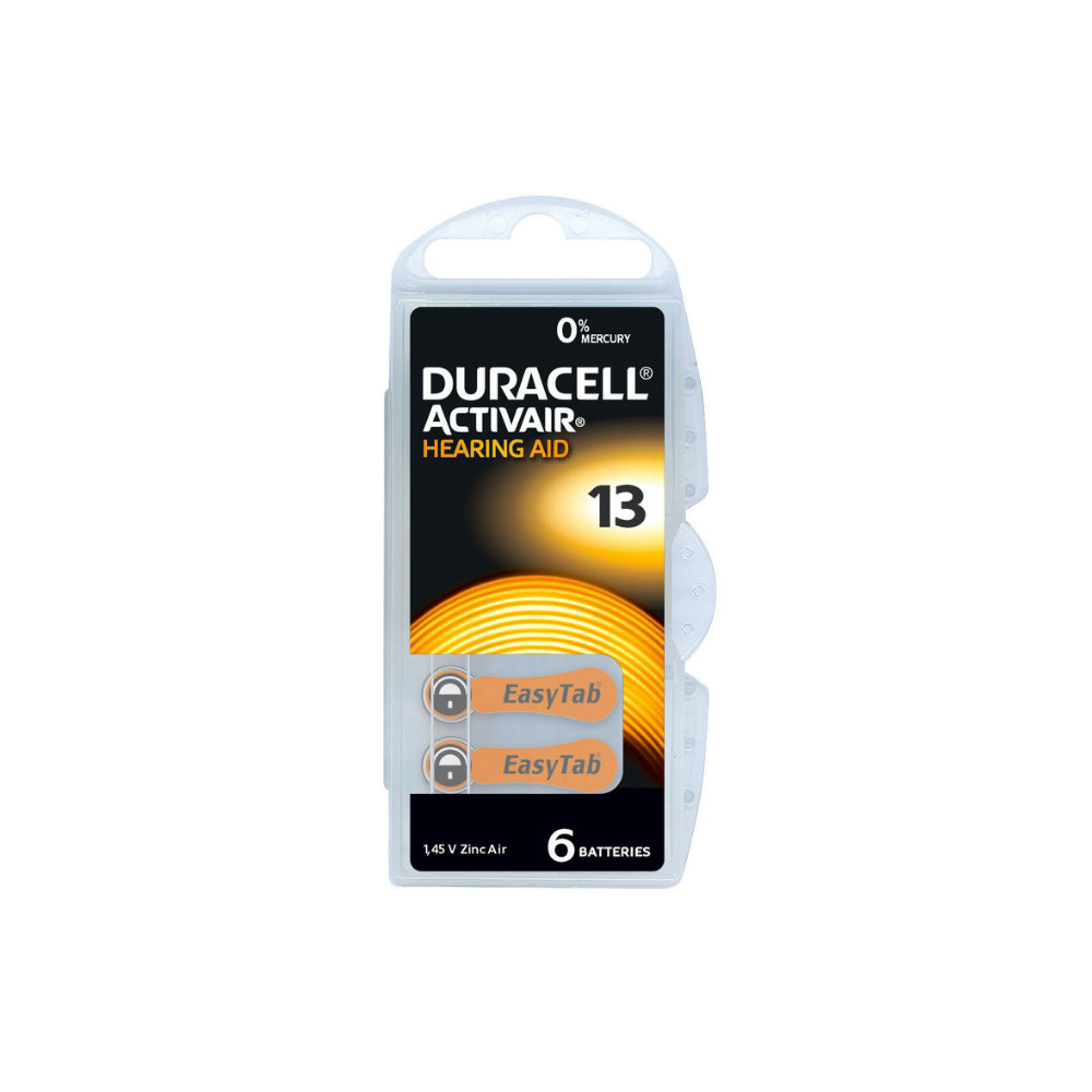 6 x Duracell ActivAir 13 Hörgerät Batterien Zink-Luft 310mAh