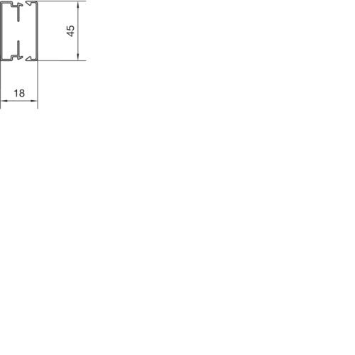 HAGER TEHALIT LF1804509016 Leitungsführungskanal aus PVC LF 18x45mm verkehrsweiß