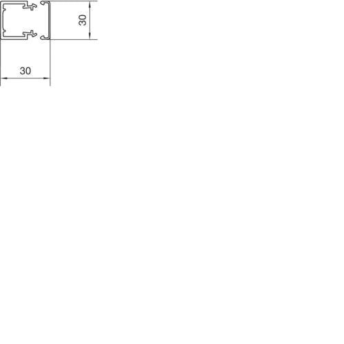 HAGER TEHALIT LF3003009016 Leitungsführungskanal aus PVC LF 30x30mm verkehrsweiß 2m