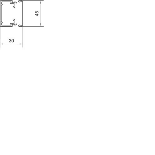 HAGER TEHALIT LF3004509016 Leitungsführungskanal aus PVC LF 30x45mm verkehrsweiß 2m