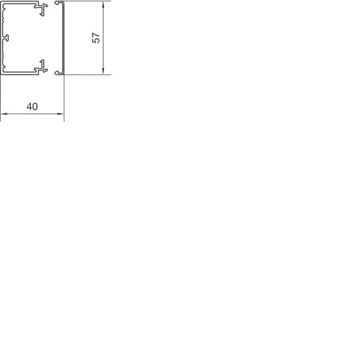 HAGER TEHALIT LF4006009010 Leitungsführungskanal aus PVC LF 40x60mm reinweiß 2m