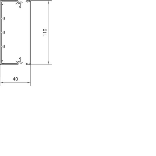 HAGER TEHALIT LF4011009010 Leitungsführungskanal aus PVC LF 40x110mm reinweiß 2m