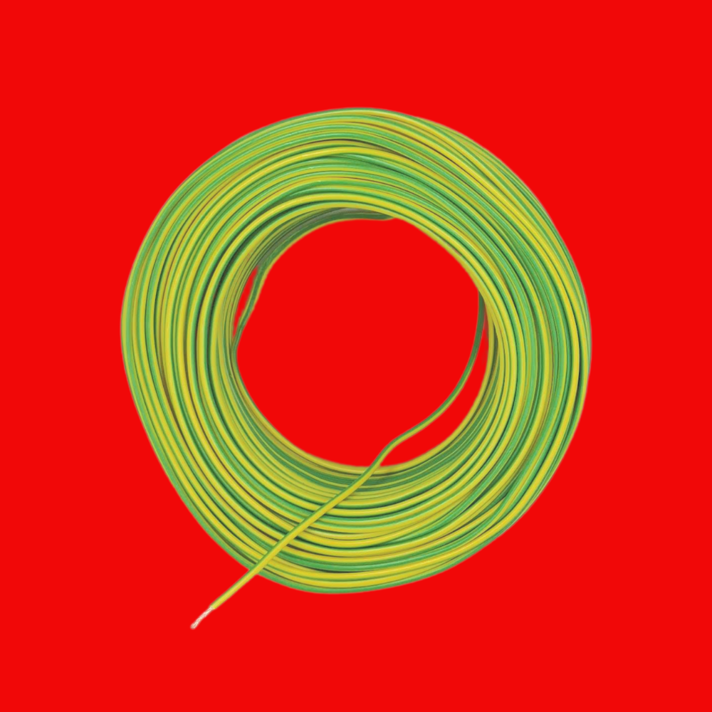 Kabel 1 x 1,5 (H07V-K) 100 Meter / gelb-grün