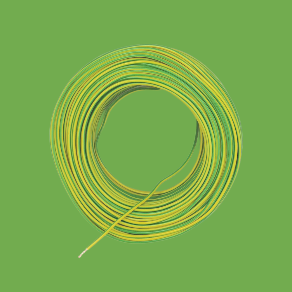 Kabel 1 x 1,5 (H07V-K) 100 Meter / gelb-grün