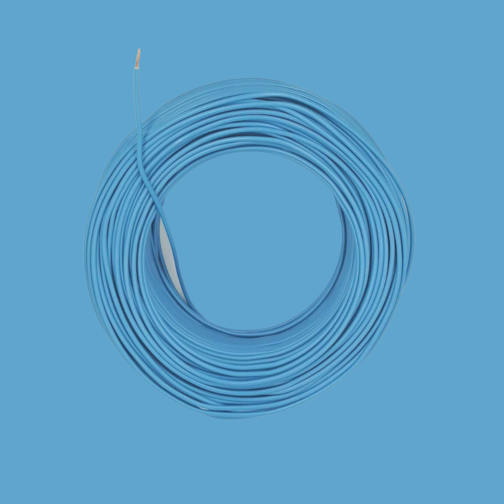 Kabel 1 x 1,0 (H05V-K) 10 Meter / blau