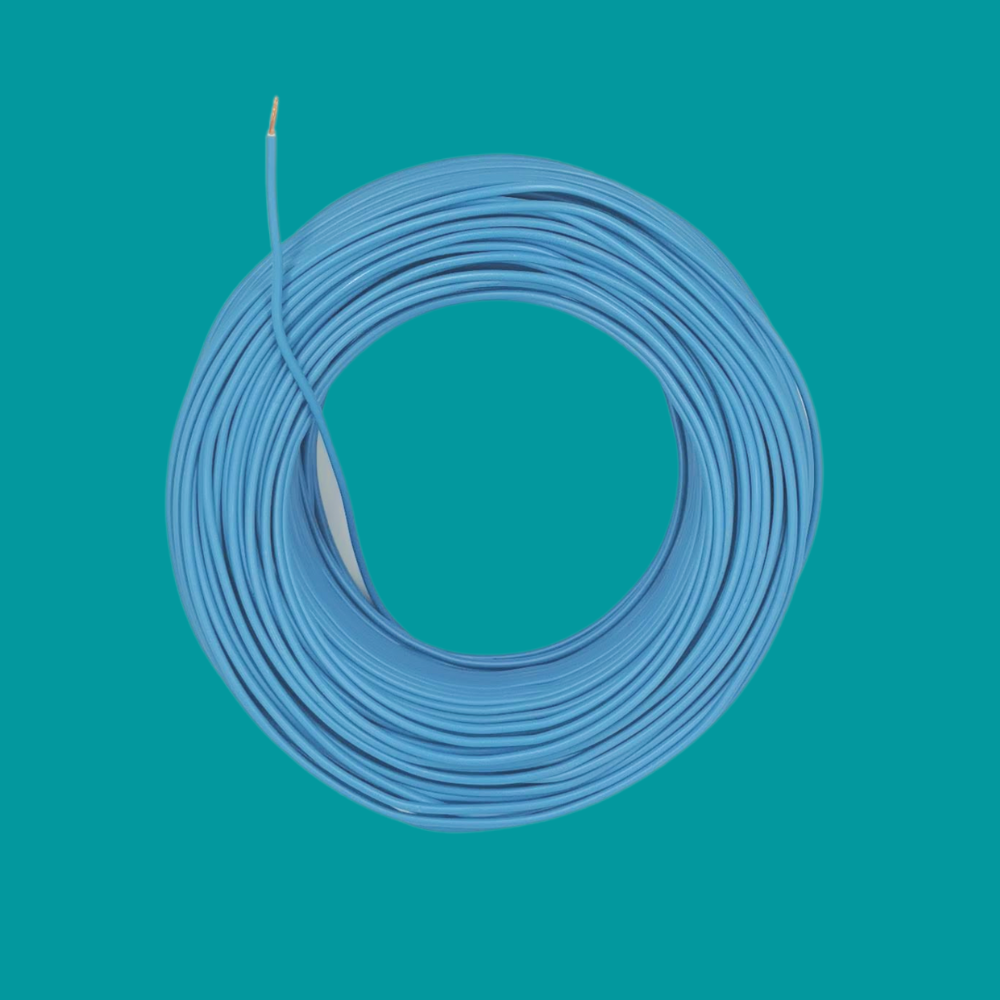 Kabel 1 x 1,0 (H05V-K) 10 Meter / blau