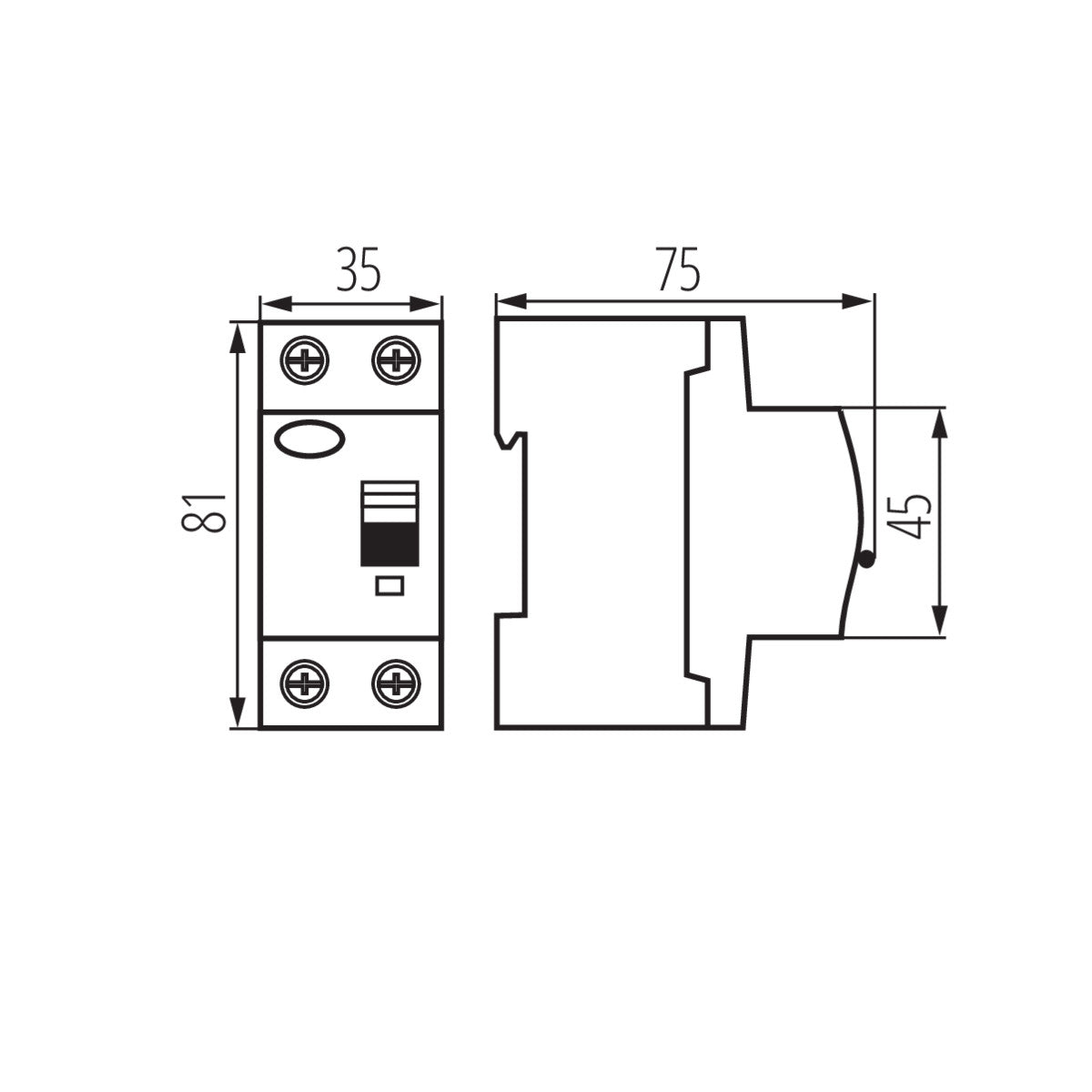 Kanlux IDEAL Fehlerstromschutzschalter, 2P KRD6-2/25/30-A VDE