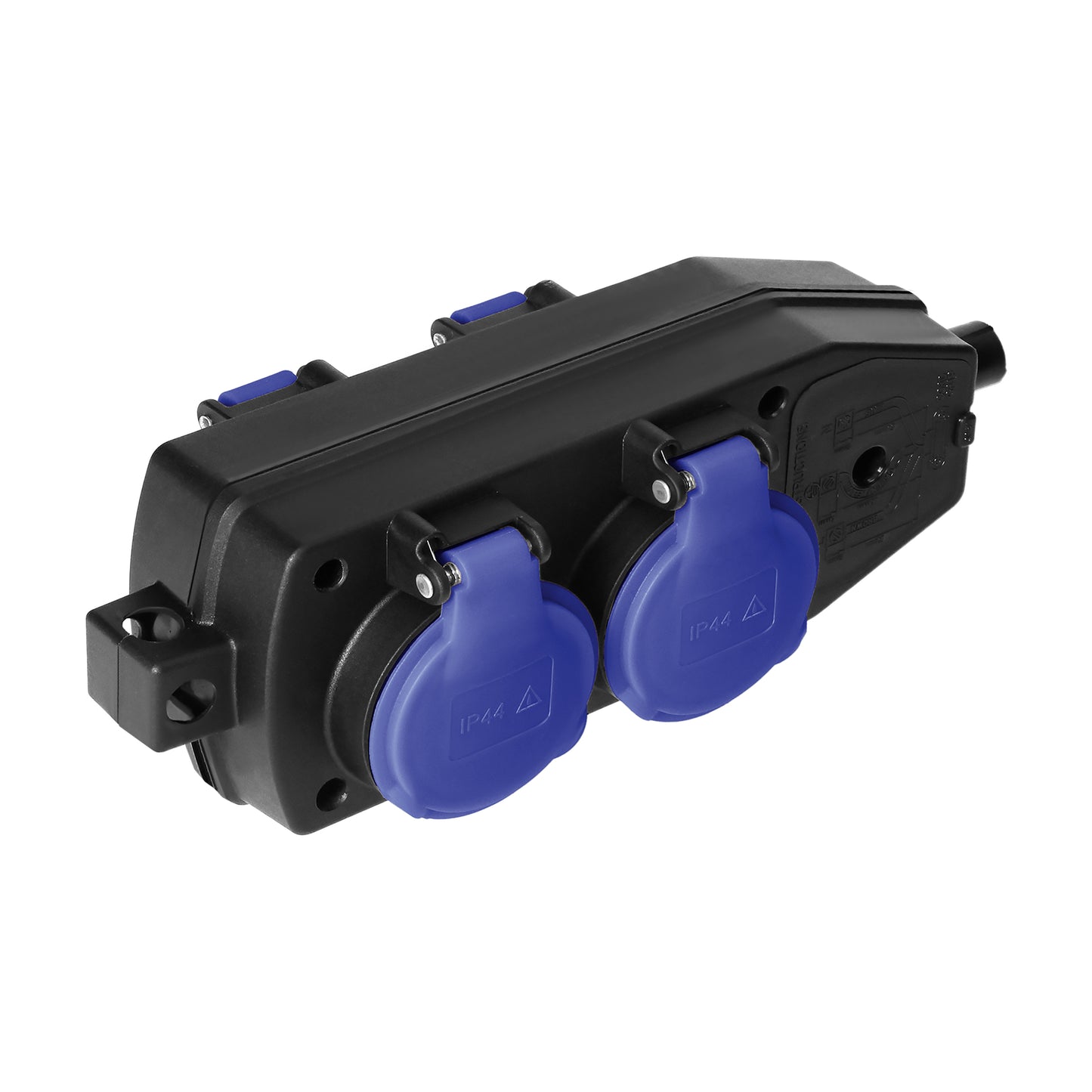 Werkstattverteiler 4-fach Kupplung Schutzkontakt Verteiler 4x2P+Z, Schuko, 16A, IP44
