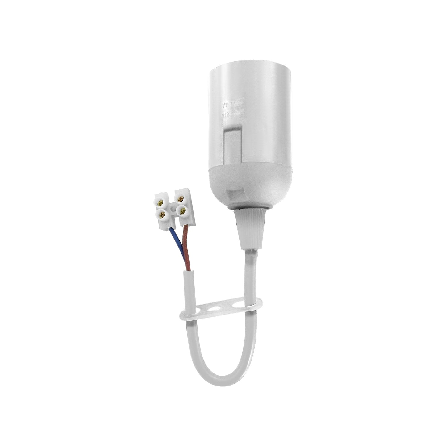 E27 Glühbirnenfassung mit Kabel weiß