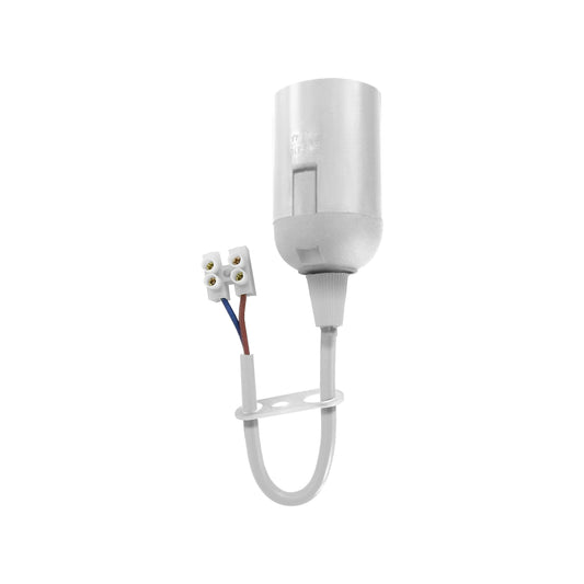 E27 Glühbirnenfassung mit Kabel weiß