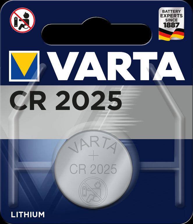 Varta CR2025 Knopfzellen Lithium 3V 1er Blister