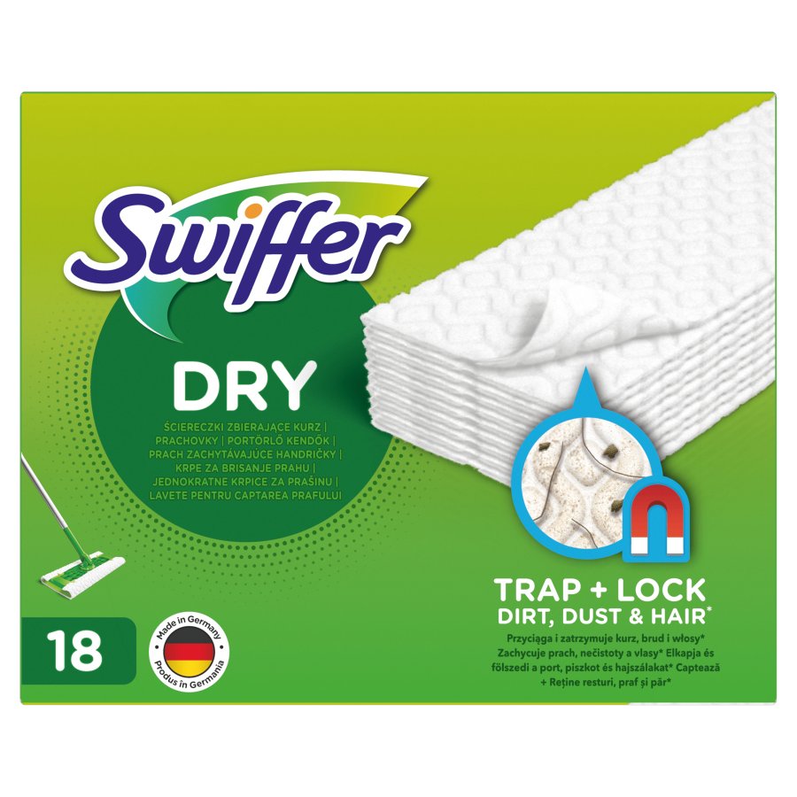 Swiffer Bodenwischer Trockene Bodentücher (18 Tücher)