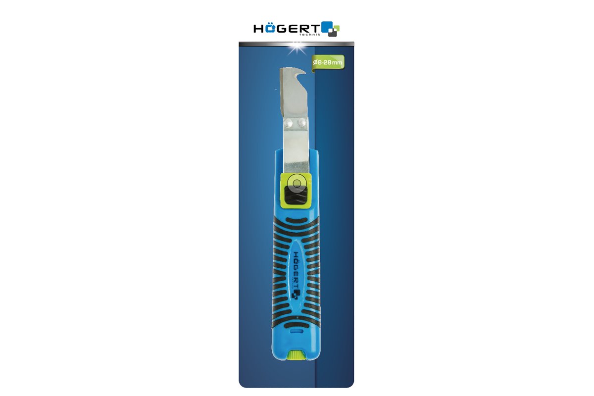 Högert Technik Abisoliermesser, zum Abmanteln aller gängigen, runden Kabeltypen 8-28 mm