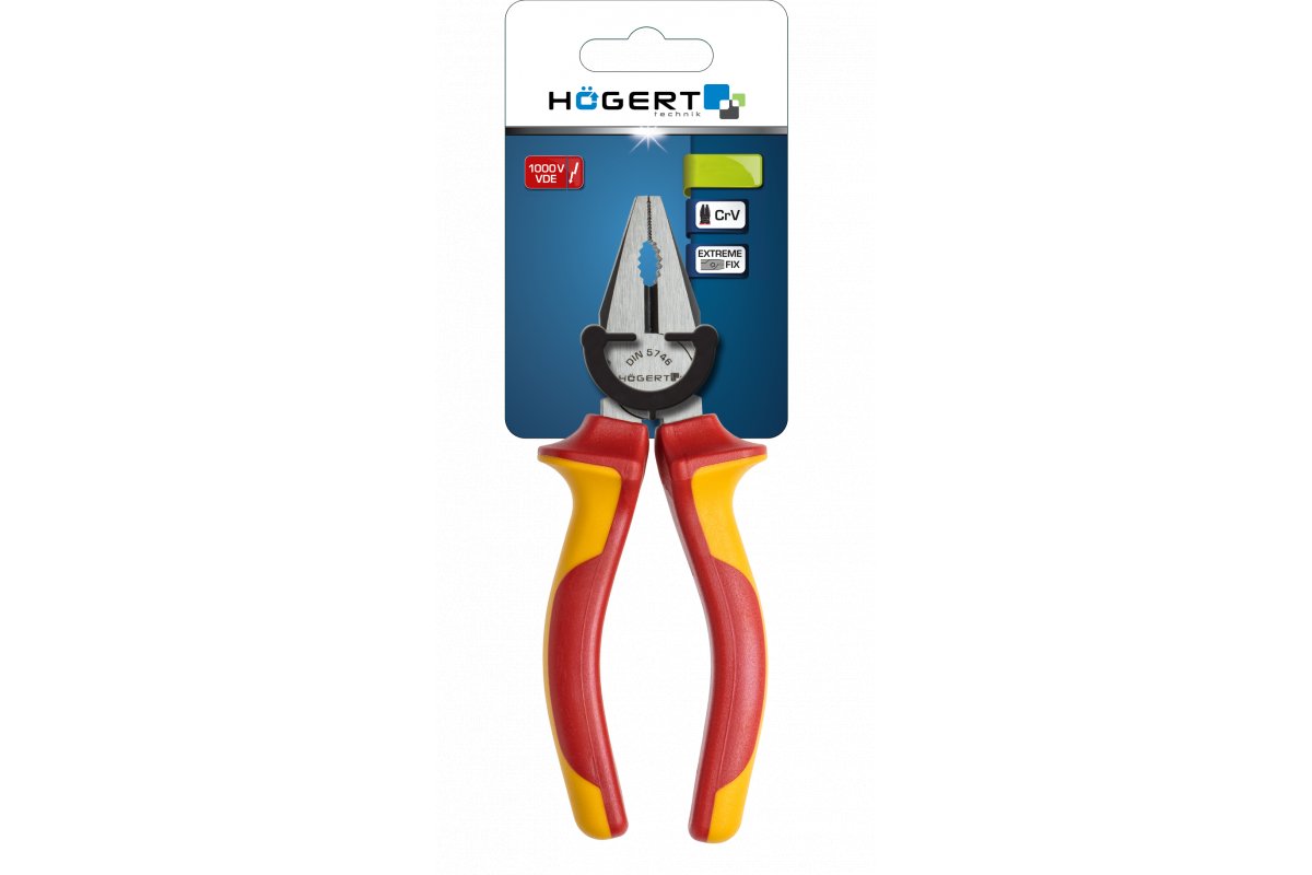 Högert Technik Kombinationszange 180 mm, 1000 V, VDE