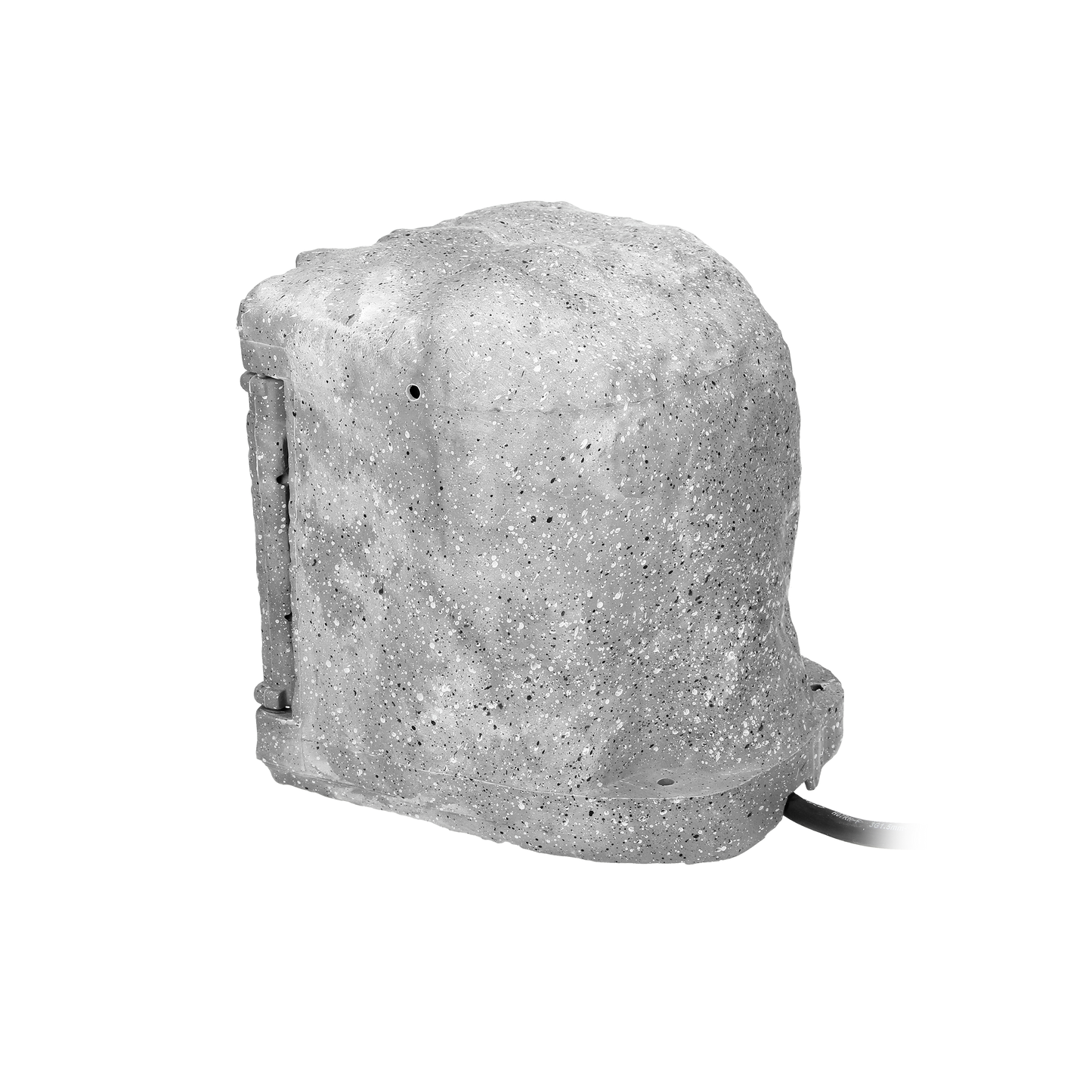 Gartensteckdose Stone, 4 Steckdosen Typ E SchuKo, Gummikabel H07RN-F 3x1,5mm², 3m, 2 Betriebsarten