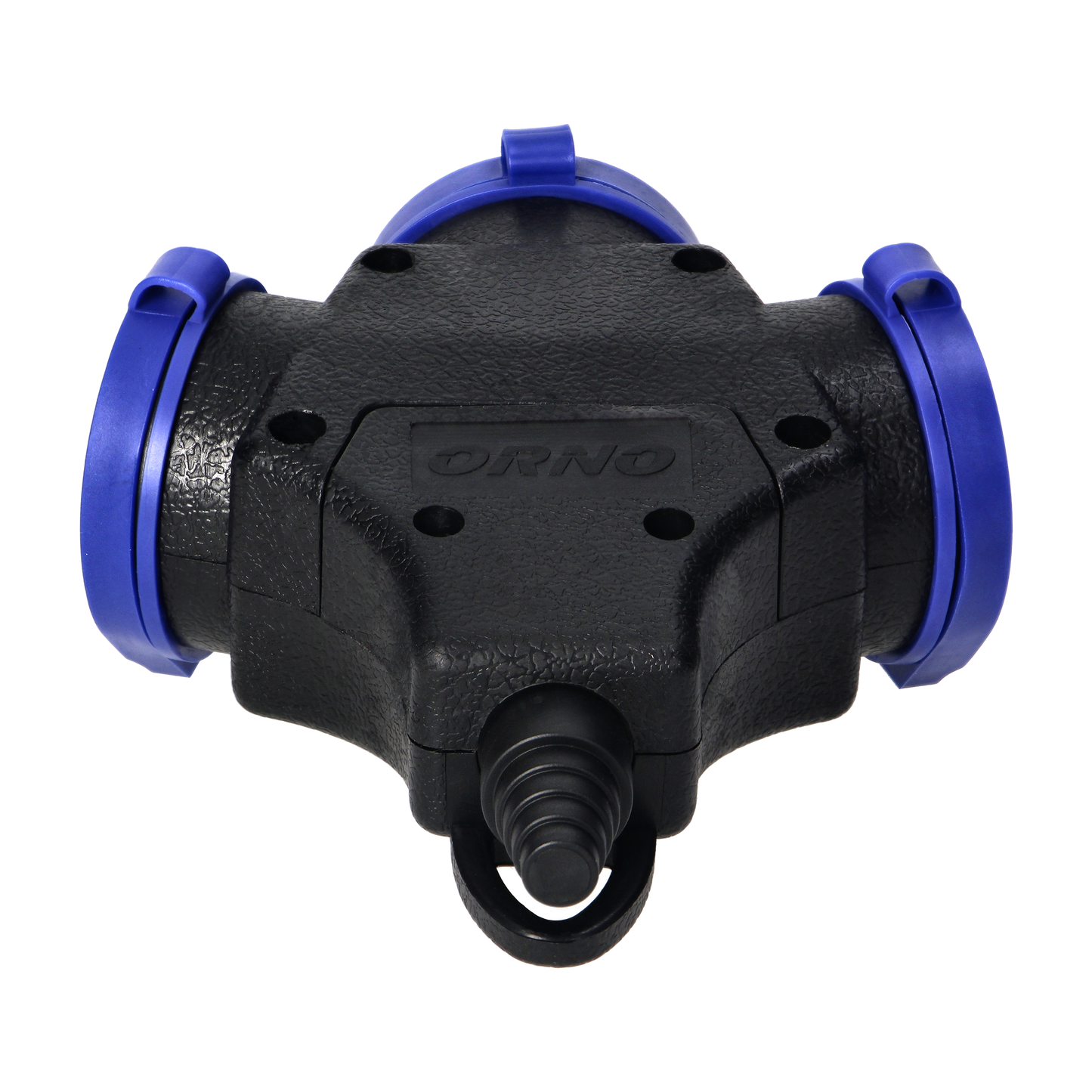 Wasserdichte 3-fach-Verlängerungssteckdose im robusten IP44-Gehäuse, 3x2P+E Schuko, 16A, 230V AC Werkstattverteiler