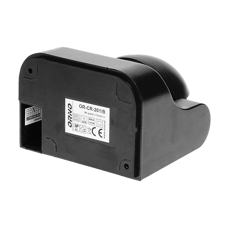 Bewegungsmelder 180 Grad IP44, 1200W, schwarz
